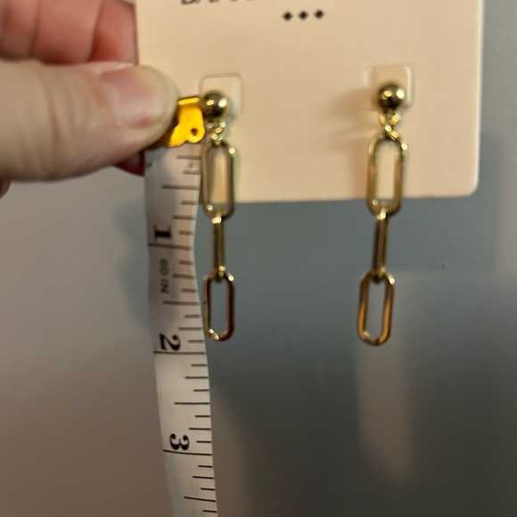 Banana Republic Gold Dangle Paperclip Earrings - Picture 2 of 4